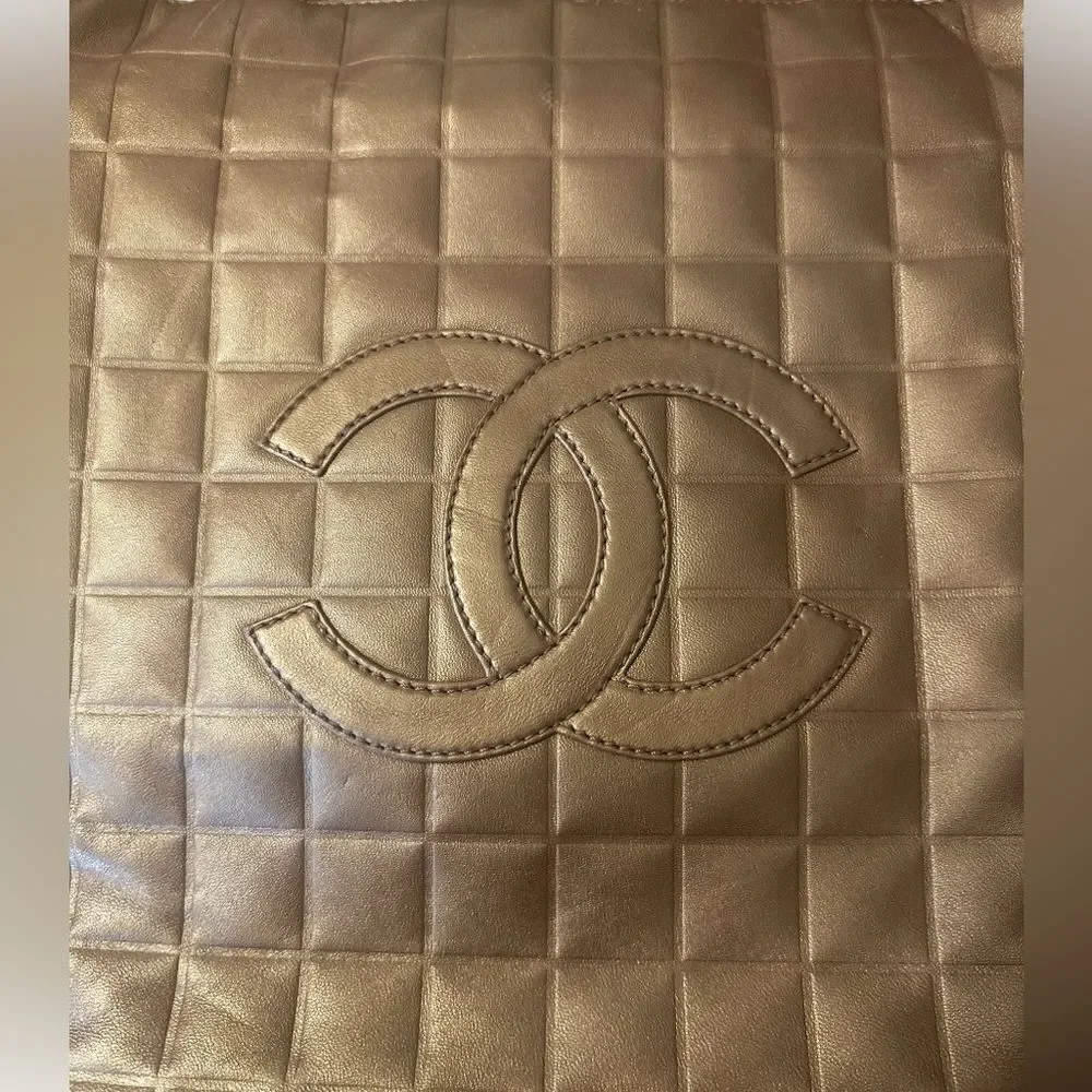 Chanel Gold Quilted Tote Bag